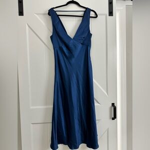 Lulu’s Satin blue slip dress